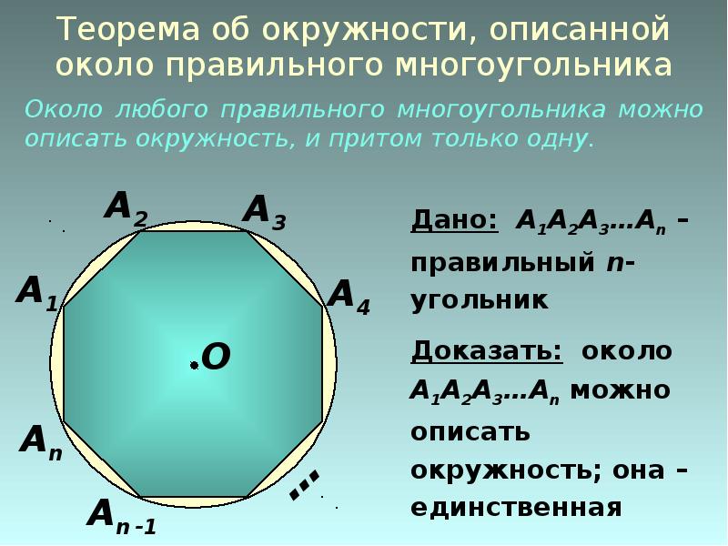 Радиус окружности описанной около правильного шестиугольника