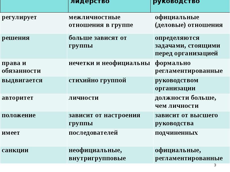 Лидерство и руководство в группе презентация