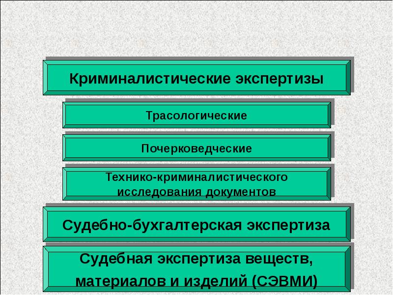 Виды криминалистических судебных экспертиз