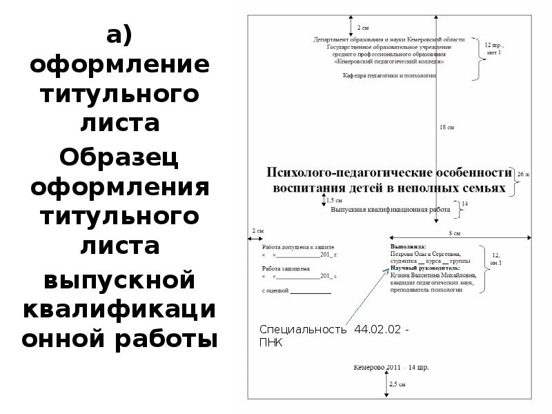 Последний лист вкр образец