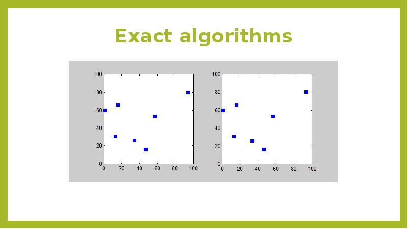 Exact algorithms Exact algorithms