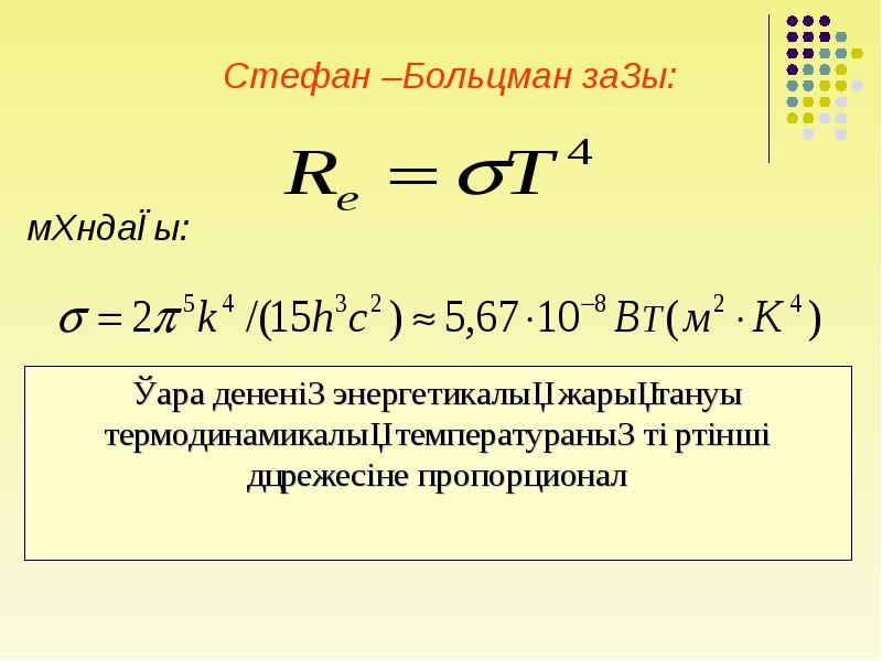 Жылулық сәуле шығару презентация