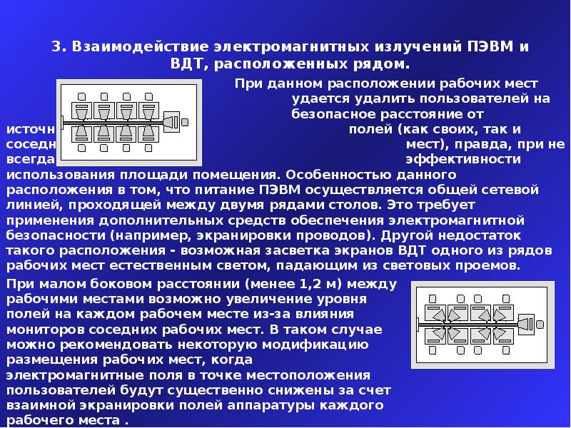 Методы обеспечения электромагнитной безопасности. Особенности электропитания ПЭВМ. ПЭВМ расшифровка провода. Недостатки ПЭВМ.