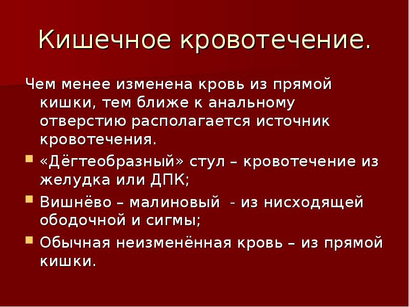 Желудочный кровотечение тесты