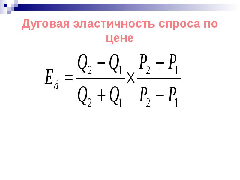 Дуговая эластичность спроса по цене. Формула дуговой эластичности спроса. Коэффициент дуговой эластичности формула. Формула дуговой эластичности спроса по цене. Формула дуговой эластичности.