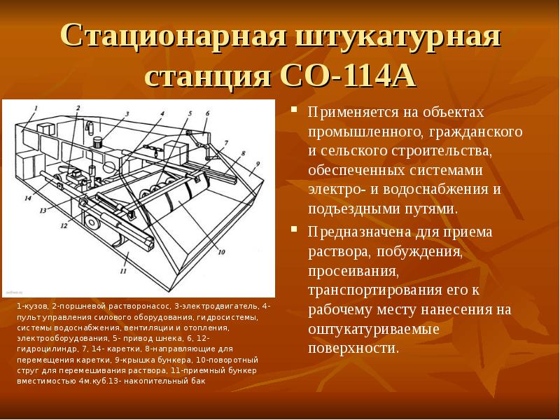 Машины для штукатурных работ презентация