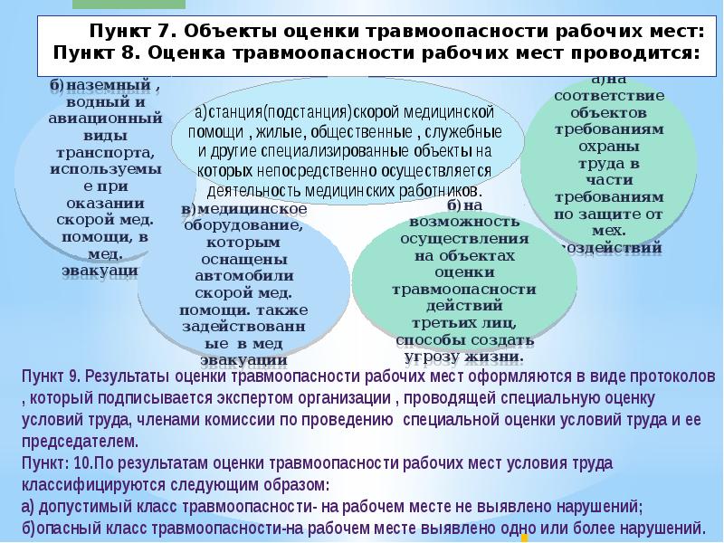 Пункт 7. Оценка травмоопасности рабочих мест проводится. Оценка условий труда по травмоопасности. Порядок проведения оценки травмоопасности рабочих мест. Кем подписывается протокол оценки травмоопасности рабочих мест?.