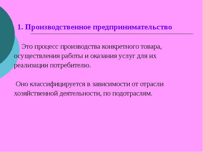 Предпринимательской производственный процесс. Производственная предпринимательская деятельность. Производственное предпринимательство это кратко.