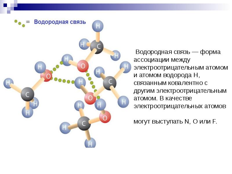 Водородная связь 8 класс презентация