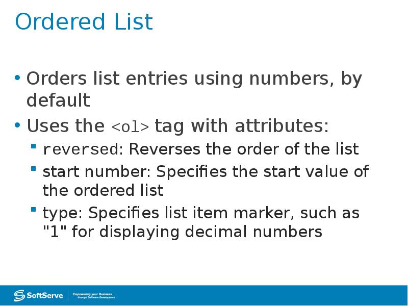 List entry. Атрибут Reversed. Атрибут Reversed в html. Ordered list.