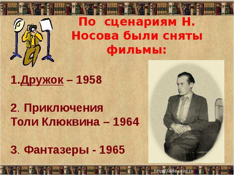 Презентация николай носов 2 класс школа россии