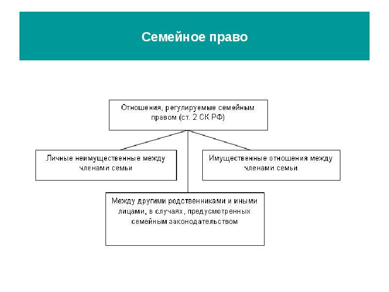 Схема семейных правоотношений