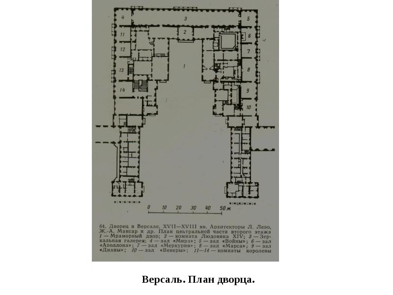 Версаль план дворца