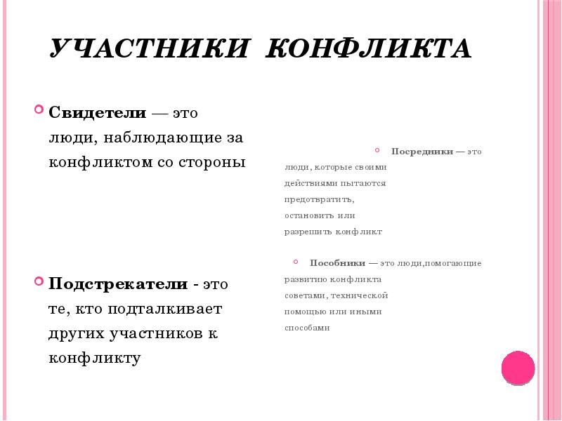 Лицо подталкивающее другого участника к конфликту называется. Лицо подталкивающее другого участника к конфликту называется