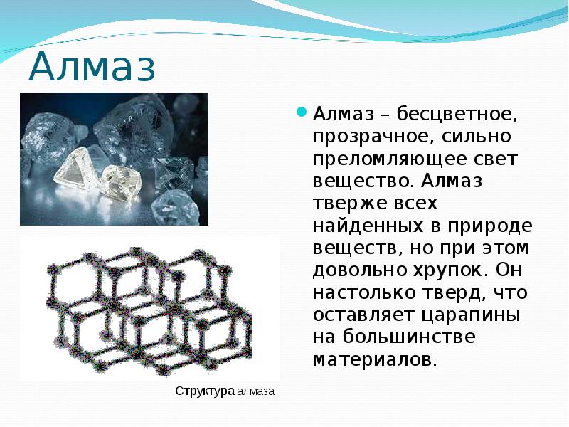 Искусственные алмазы презентация