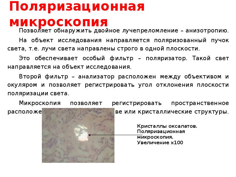 Методы диагностики микроскопии