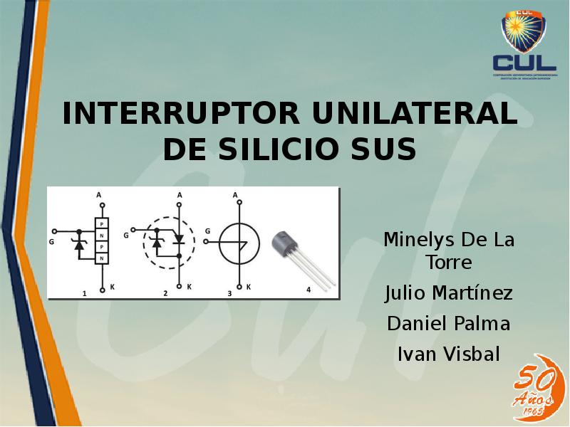 INTERRUPTOR UNILATERAL DE SILICIO SUS Minelys De La Torre Julio Martínez