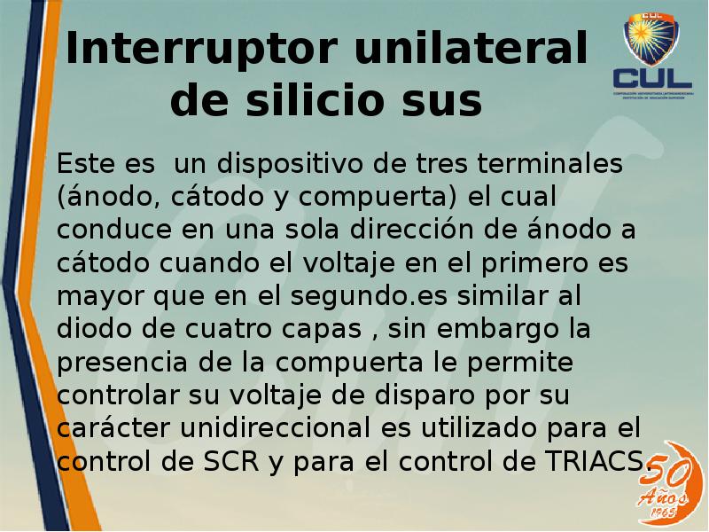 Interruptor unilateral de silicio sus Este es un dispositivo de tres