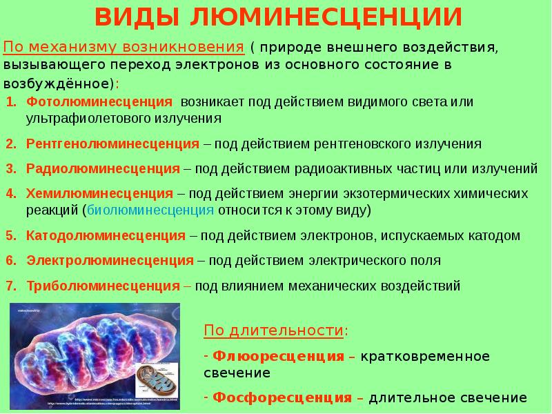 Люминесценция физика презентация