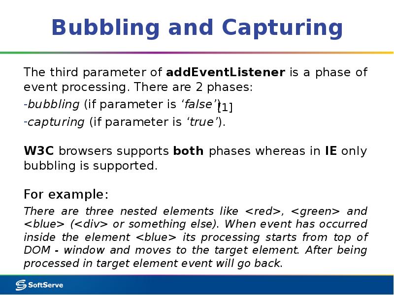 Bubbling and Capturing