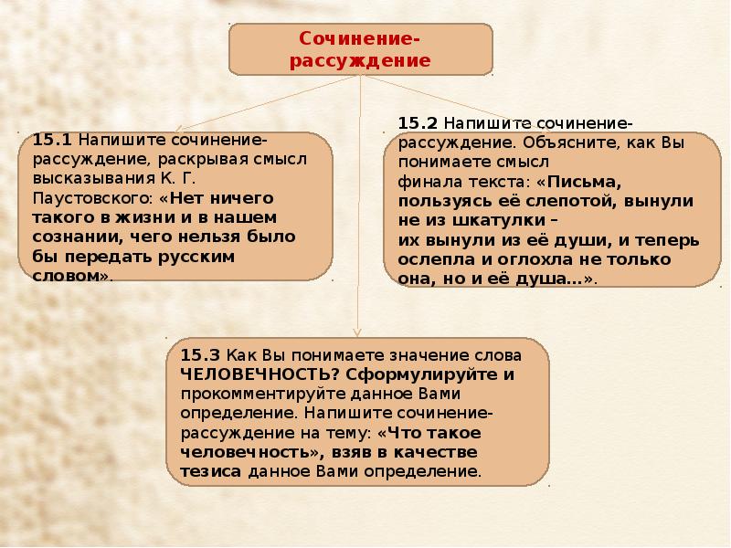 Текст паустовского огэ жизненные ценности