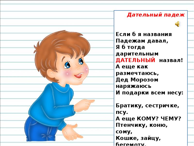 Дательный падеж презентация