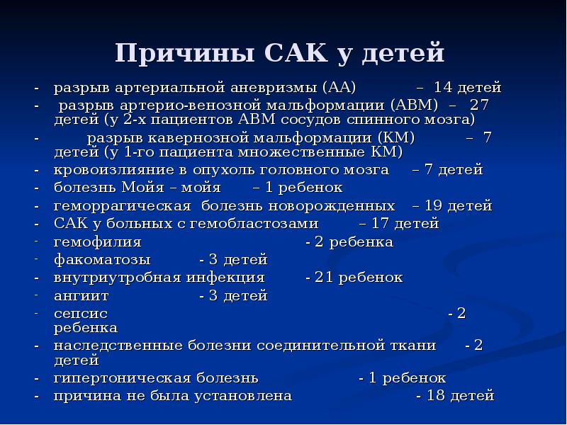 Сак лечение. Причины Сак. Протокол введеня пациентов субарахноидальным кровоизлиянием. Диагностика Сак. Классификация Сак у новорожденных.