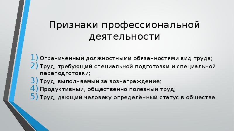 Ограниченная деятельность. Признаки профессиональной деятельности. Понятие и признаки профессиональной деятельности. Проявление профессиональной деятельности это. Признаки профессионализации.