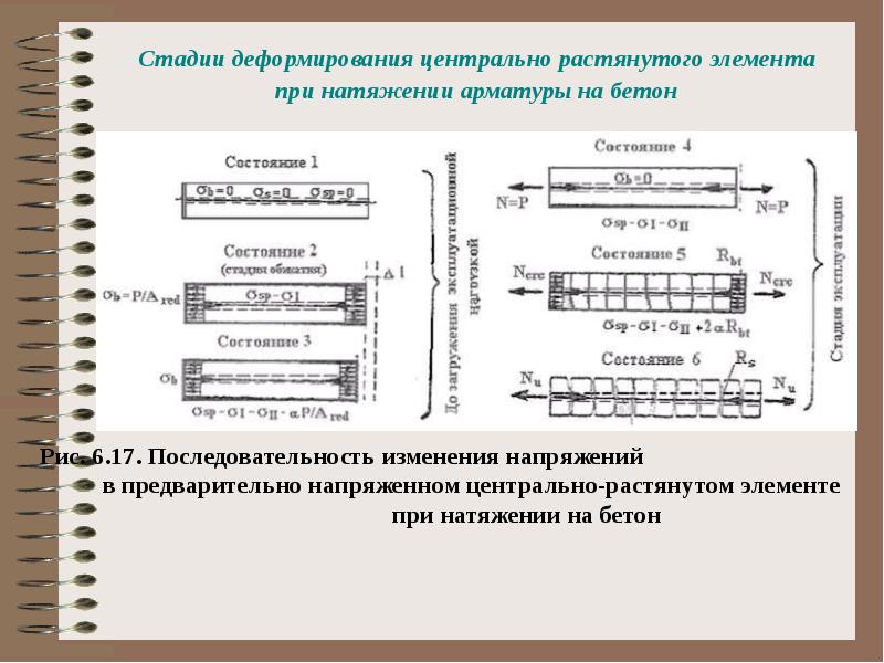 Размеры предварительно. Стадии деформирования. Напряжения в арматуре преднапряженных элементов. Армирование Центрально растянутых элементов. Стадии предварительного напряжения.