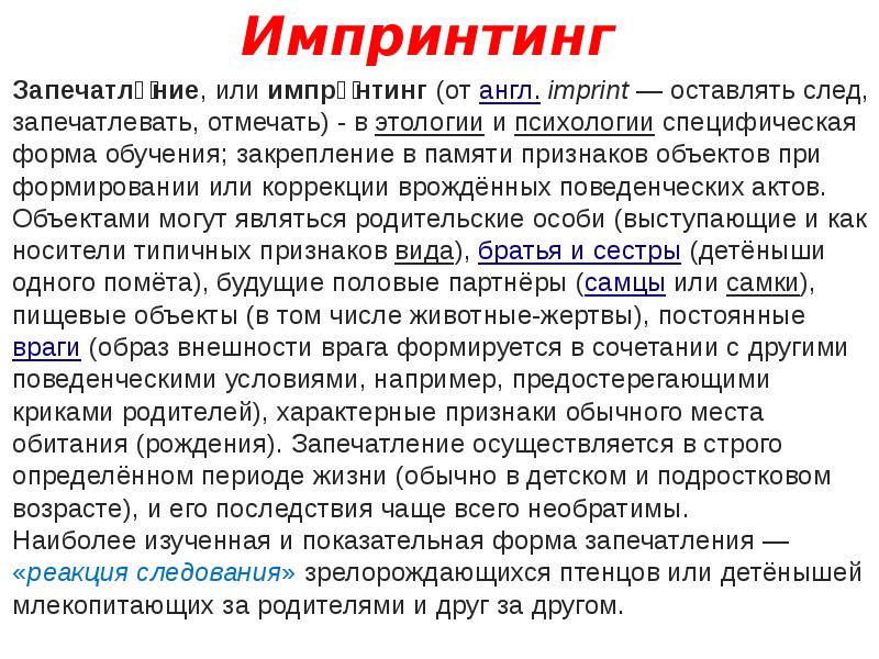 Импринтинг в психологии. Формы проявления импринтинга. Запечатление физиология. Импринтинг формируется. Импринтинг физиология.