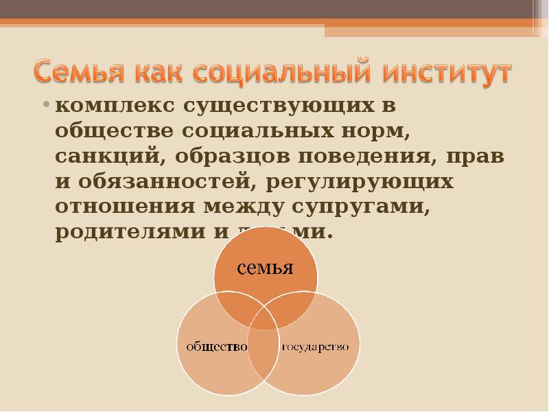 Институт семьи в современном обществе проект