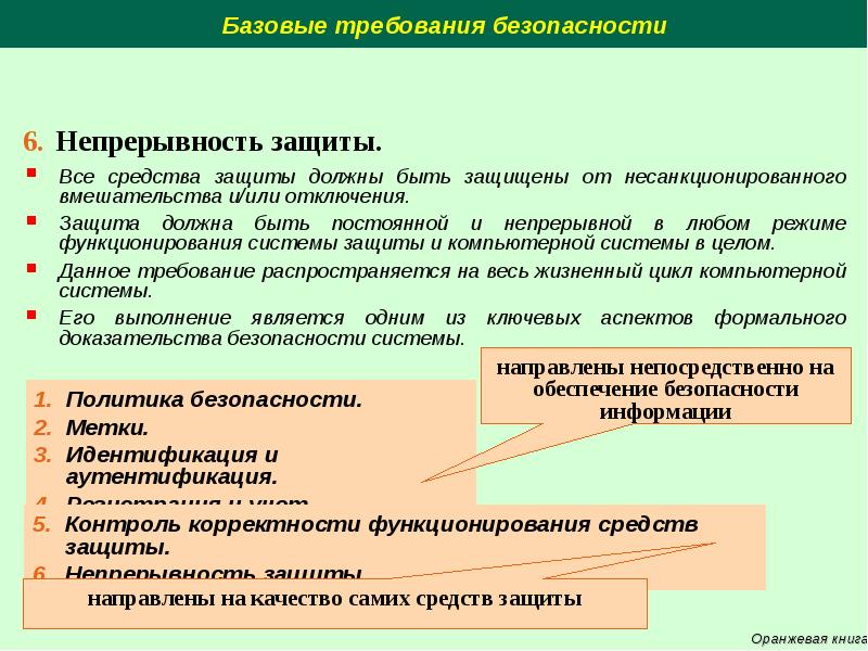 Минимальная защита. Базовые требования к защите. Доказательство безопасности. Режимы функционирования национальной безопасности. Защита от правомерного вмешательства.