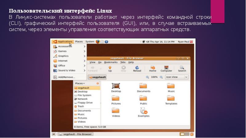 Презентация на linux