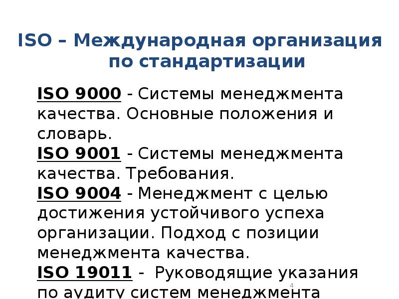 Международная организация по стандартизации iso презентация