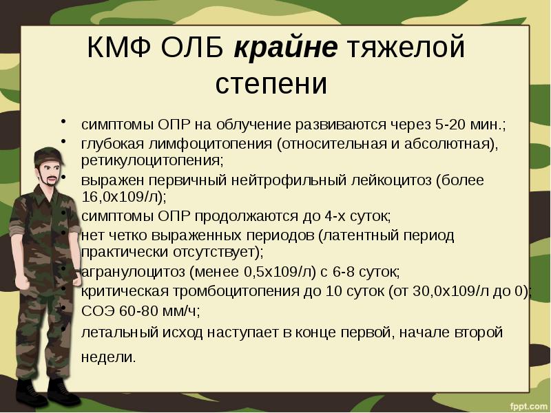 Кишечная форма острой лучевой болезни презентация