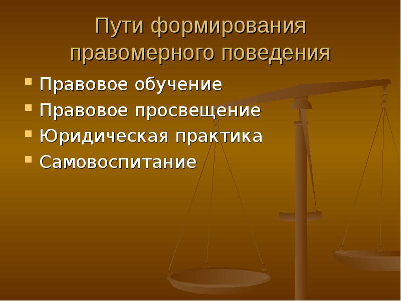 Понятие и виды правомерного поведения презентация