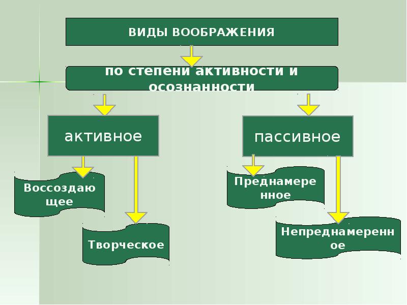 Виды воображения презентация