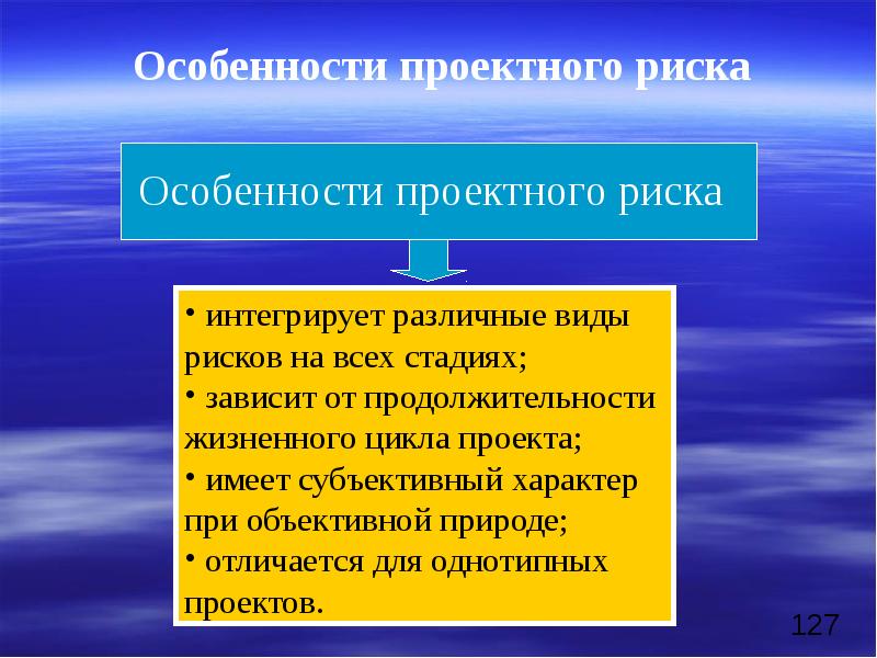 Комплексно различные. Особенности проектных рисков. В чем особенность проектных рисков?. Объективная природа риска. Интеграционные риски проекта.