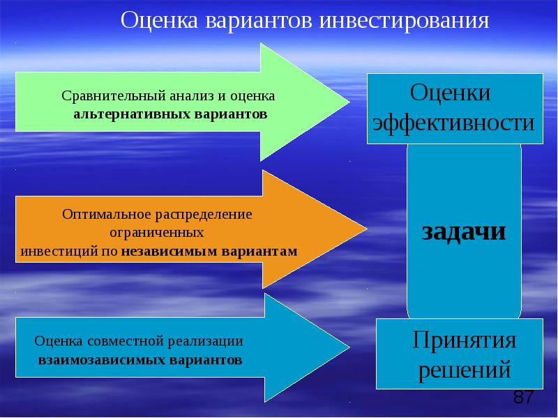 Презентация экономическая оценка инвестиций