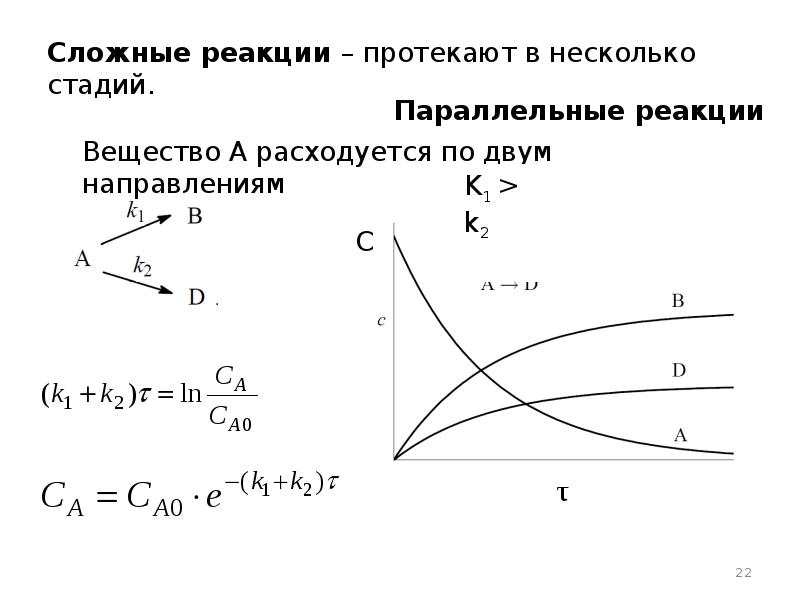 Уравнение обратимой реакции. Кинетике оботаимой реакции. Кинетика последовательных реакций первого порядка. Кинетика обратимых реакций 1 порядка. Кинетика многостадийных реакций.