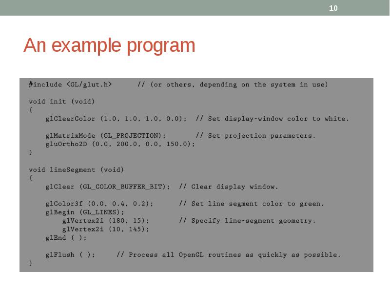 An example program An example program