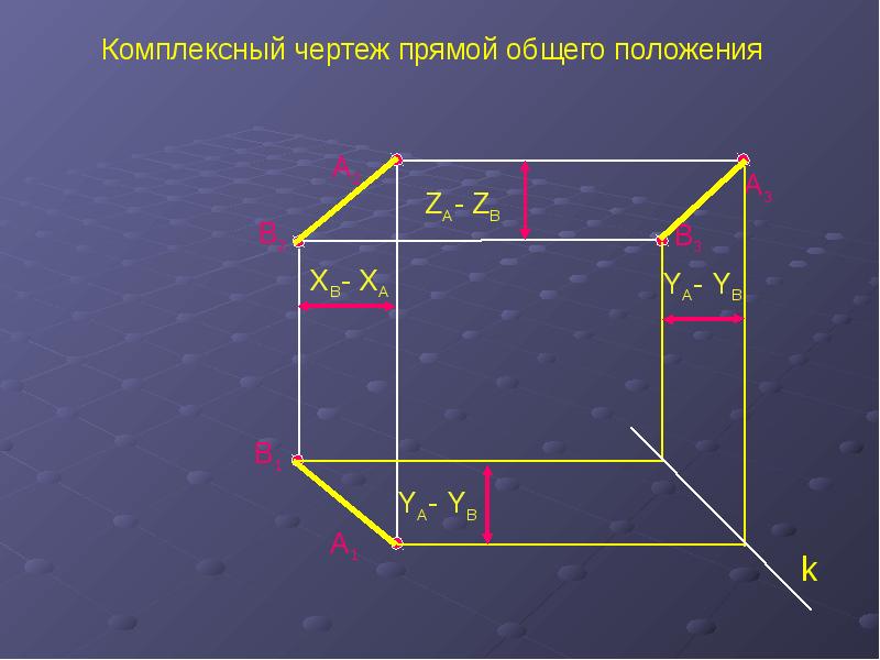 Трехкартинный комплексный чертеж