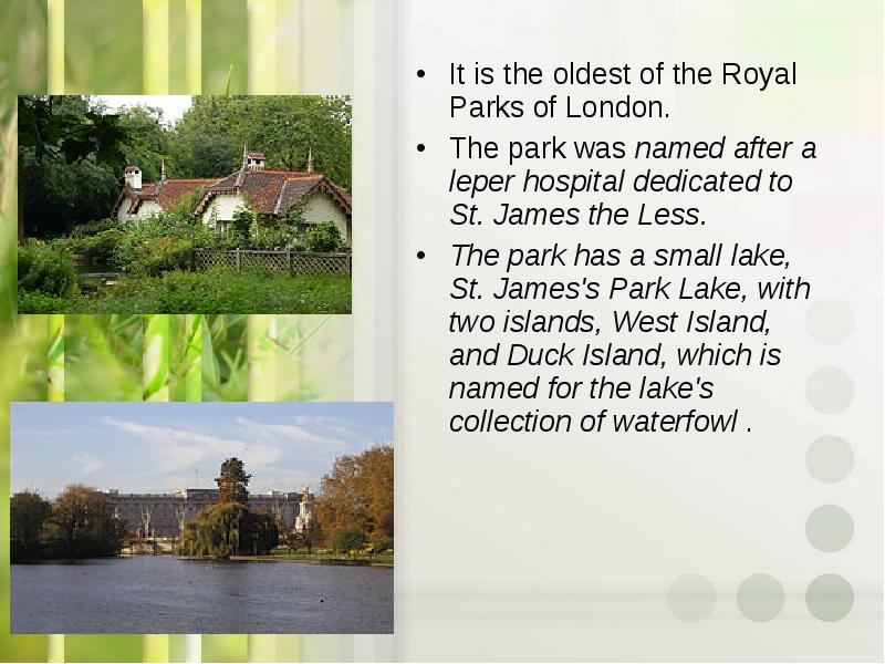 Презентация parks of london