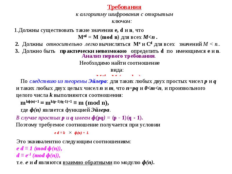 Алгоритм шифрования rsa презентация