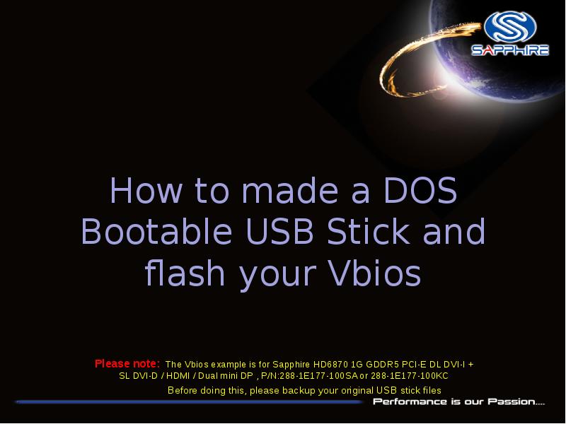 How to made a DOS Bootable USB Stick and flash your