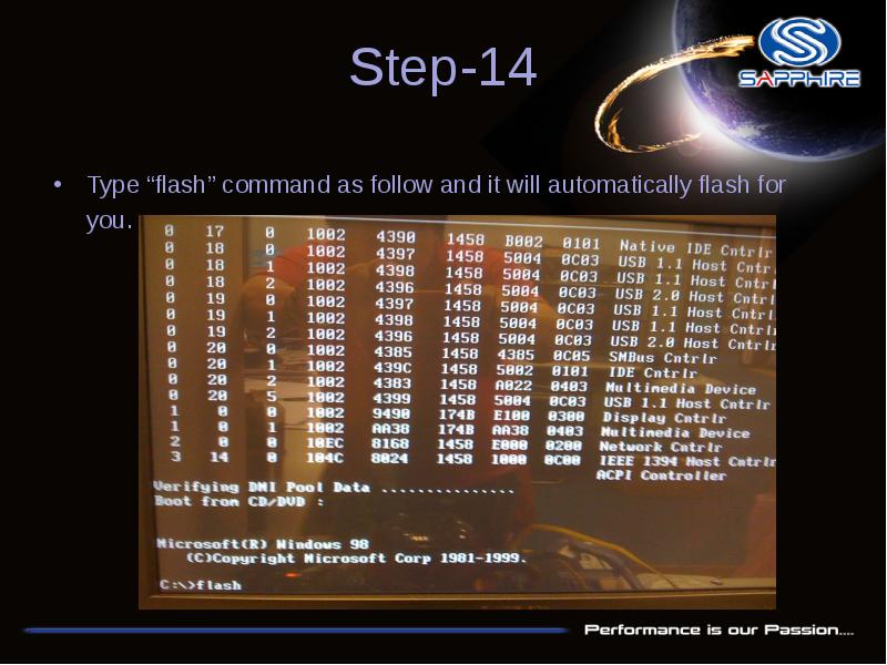 Step-14 Type “flash” command as follow and it will automatically flash