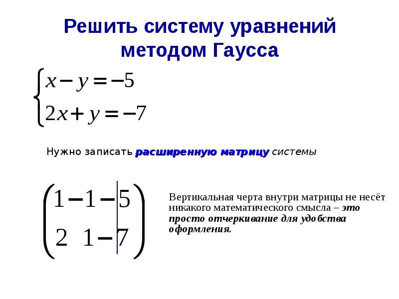 Решить систему линейных уравнений методом гаусса. Метод Гаусса решения систем 2 уравнений. Алгоритм решения системы уравнений методом Гаусса. Метод Гаусса для решения систем линейных уравнений. Решение системы трех уравнений методом Гаусса.