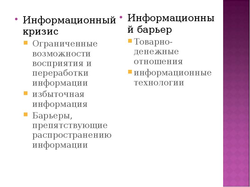 Информационный кризис презентация