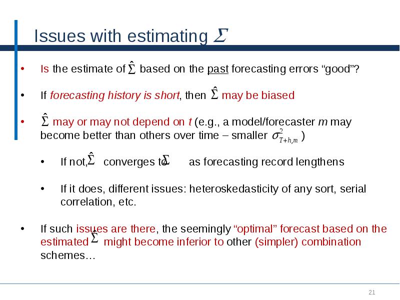 Forecast combinations