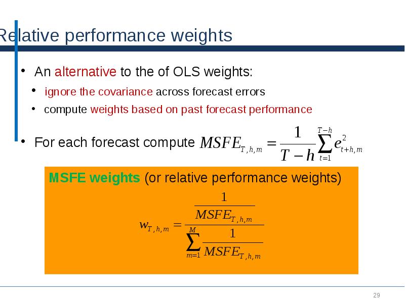 Forecast combinations